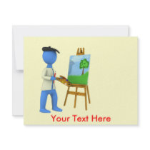 Artist and Easel invitations