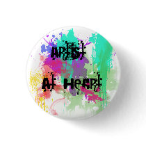 Artist At Heart Pin buttons by ThroughYourLies Artist At Heart Pin buttons