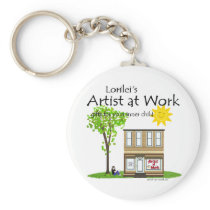 Artist at Work Keychain
