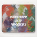 "Artist at Work" mousepads