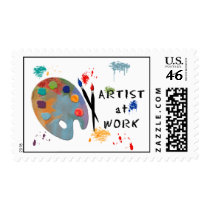 Artist At Work Postage Stamps