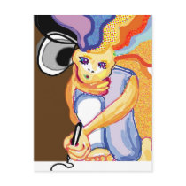 Artist at work postcards