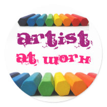 Artist at work stickers