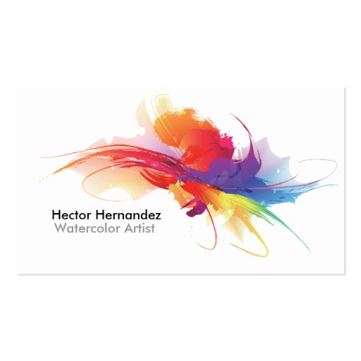 Artist business card (front side)