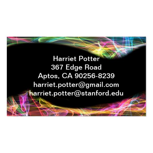 Artist Business Card (front side)