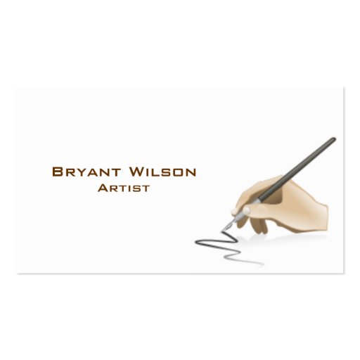 Artist Business Card Template (front side)