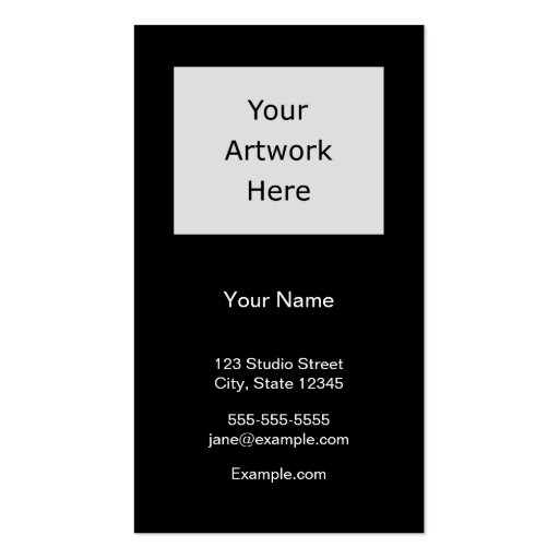 Artist Business Cards (back side)
