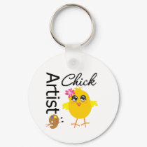 Artist Chick keychains by chicktshirts Artist Chick keychains