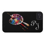 ARTIST COLOUR PALETTE MONOGRAM Black iPhone 4 Covers