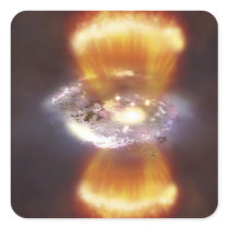 Artist concept of a galaxy square sticker