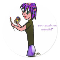 Artist copy, www.zazzle.com/moondial* sticker