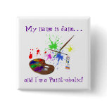 Artist Creating-Humor Pins