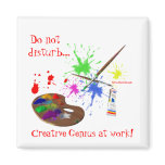 Artist Creating-Humor Refrigerator Magnet