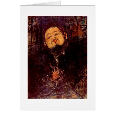 Artist Diego Rivera portrait painted by Modigliani Card by TimelessPaintings