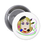 Artist Girl With Blue Eyes Pins
