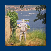Artist in St. Tropez magnets