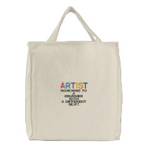 ARTIST MARCH TO A DIFFERENT BEAT tote bag