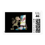 artist monkey postage stamp