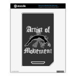 Artist of movement tumbling decals for the NOOK color