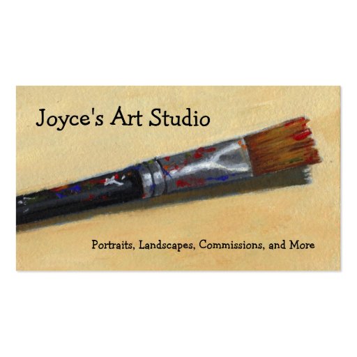 ARTIST PAINTBRUSH: BUSINESS CARDS (front side)
