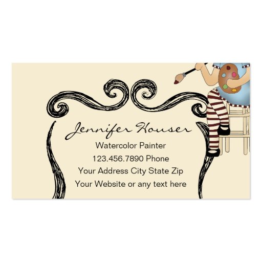 Artist Painter Business Cards (front side)