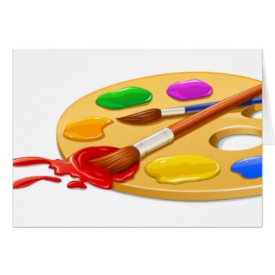Artist Palette Greeting Card by itsmyjob