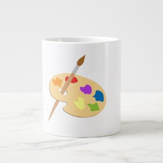 Artist Palette Giant Coffee Mug