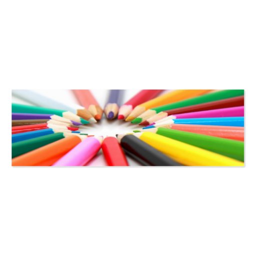 Artist Pencil Crayon Business Card Template (back side)