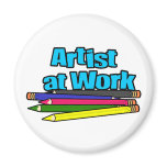 Artist Pencils Refrigerator Magnet