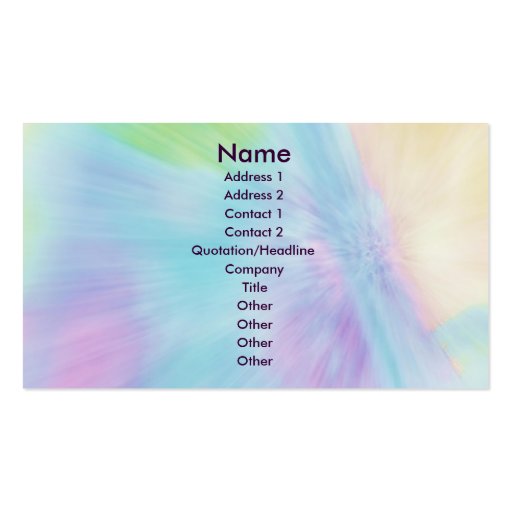 "Artist" Profile Card - Customizable Business Card (front side)