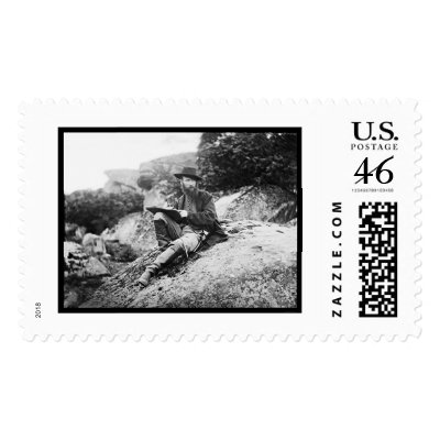 Artist Sketching the Gettysburg Battlefield 1863 Postage Stamps by lc_civilwar