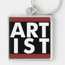 artist, typography, text, design, letters, Keychain with custom graphic design