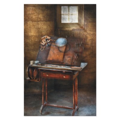 Artist - The etching table Stationery Design by suburbanscenes
