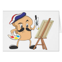 Artista de la tostada francesa tarjeton