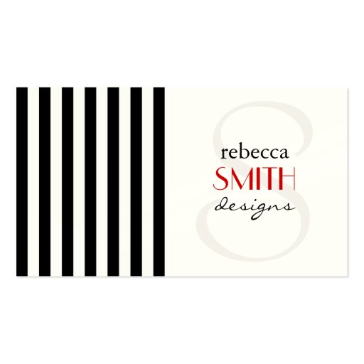 Artistic Abstract Lines Stripes White Black Business Cards