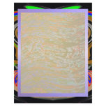 Artistic Borders n Sky Blue Waves Custom Letterhead