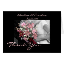 Artistic Bridal Couple Wedding Thank You Card