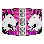 Artistic Bull Terrier Dog Breed Design Vinyl Binders