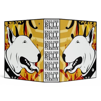 Artistic Bull Terrier Dog Breed Design Vinyl Binder by jfarrell12