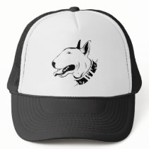 Artistic Bull Terrier Dog Breed Design Mesh Hats