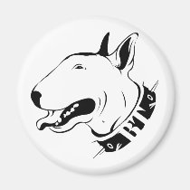 Artistic Bull Terrier Dog Breed Design magnets