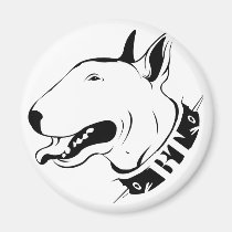 Artistic Bull Terrier Dog Breed Design magnets