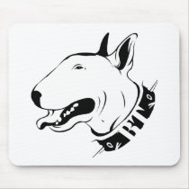 Artistic Bull Terrier Dog Breed Design Mousepads