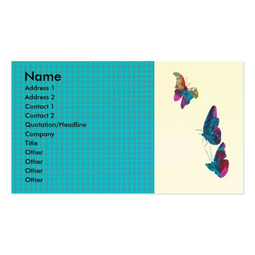 Artistic  Butterfly Flying in the Sky Business Card