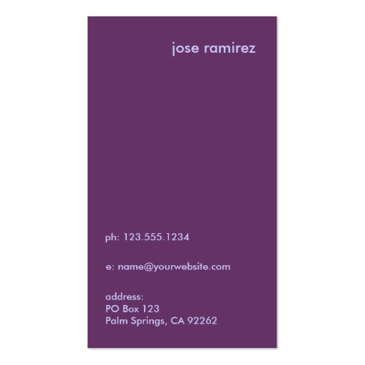 Artistic Circles Business Cards (back side)