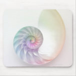 Artistic colored nautilus image mousepad