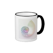 Artistic colored nautilus image mugs