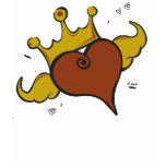 Artistic Crowned and Winged Heart Illsutration t-shirts