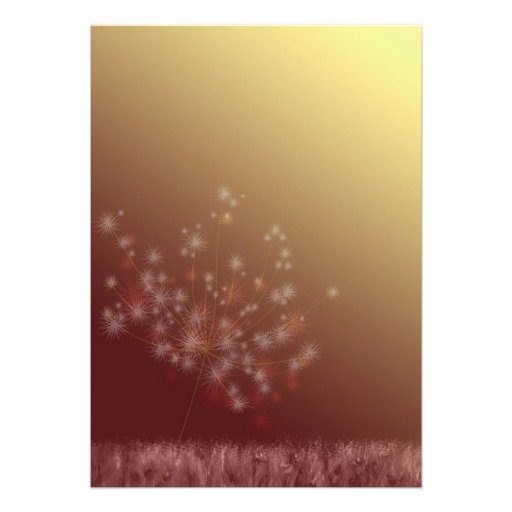 Artistic Dandelion Wedding Rehearsal Dinner Invite