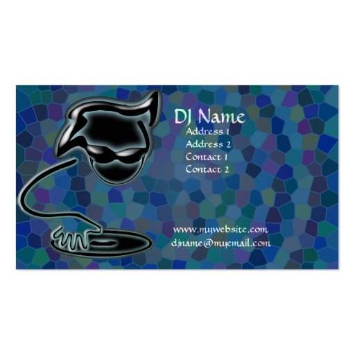 Artistic DJ Business Card 2 (front side)